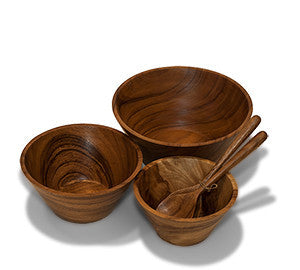 Set of Suar Wood Bowls