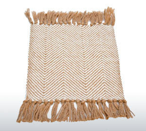 100% Alpaca Herringbone Throw - Camel Swatch